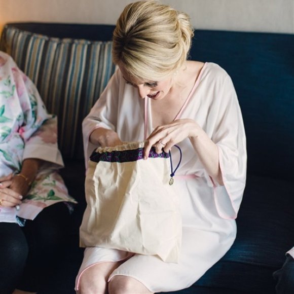 🆕️ BLUE by BETSEY JOHNSON  “BRIDE” Satin Robe - Picture 7 of 8